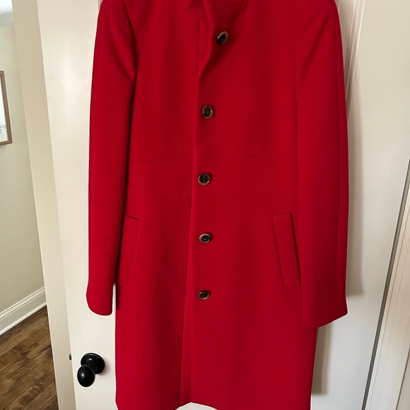 Jcrew wool tie waist coat - red size 6 - Picture 6 of 11